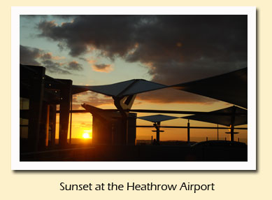 sunset at Heathrow