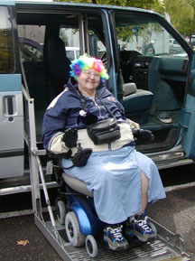 Bev in Wheelchair