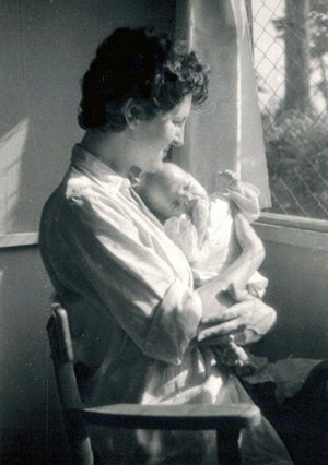 Bev with newborn Kate