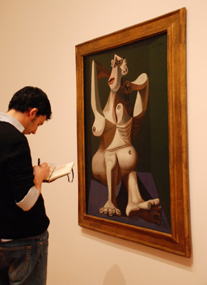 Student studying Picasso