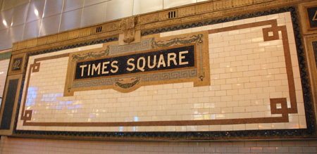 Times Square subway sign