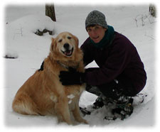 Jennifer and Riley at Odell Lake Lodge